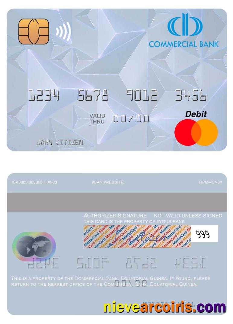 Equatorial Guinea Commercial Bank Guinee Equatoriale Mastercard Sample