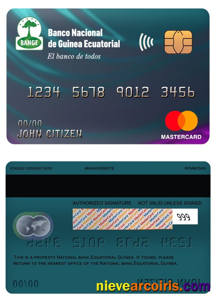 Equatorial Guinea National Bank Mastercard Photolook