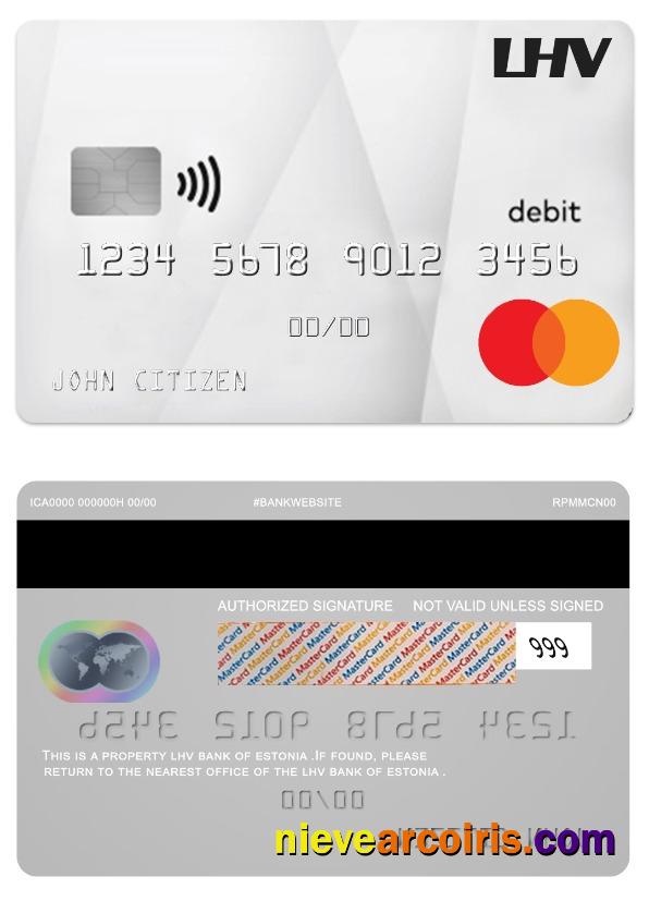 Estonia LHV Bank Debit Mastercard Photolook