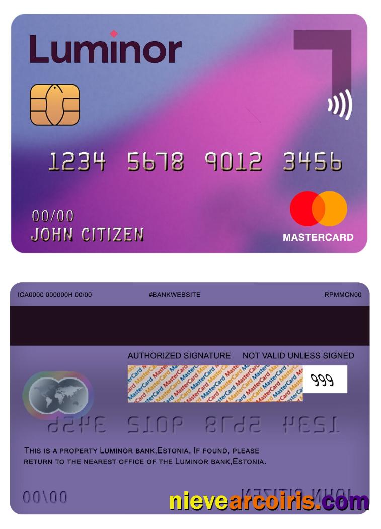 EstoniaLluminor Bank Mastercard Photolook