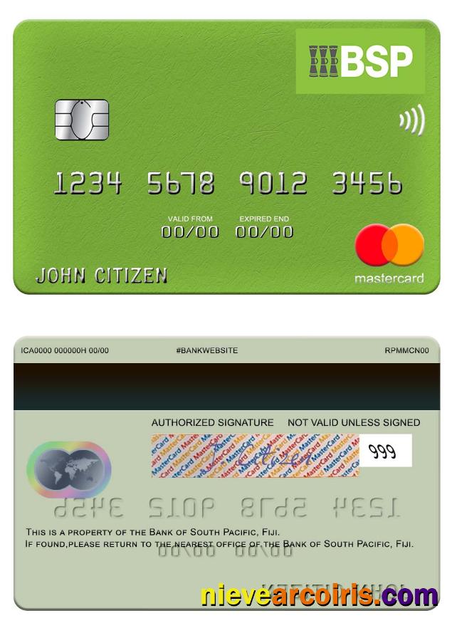 Fiji Bank Of South Pacific Mastercard Preview