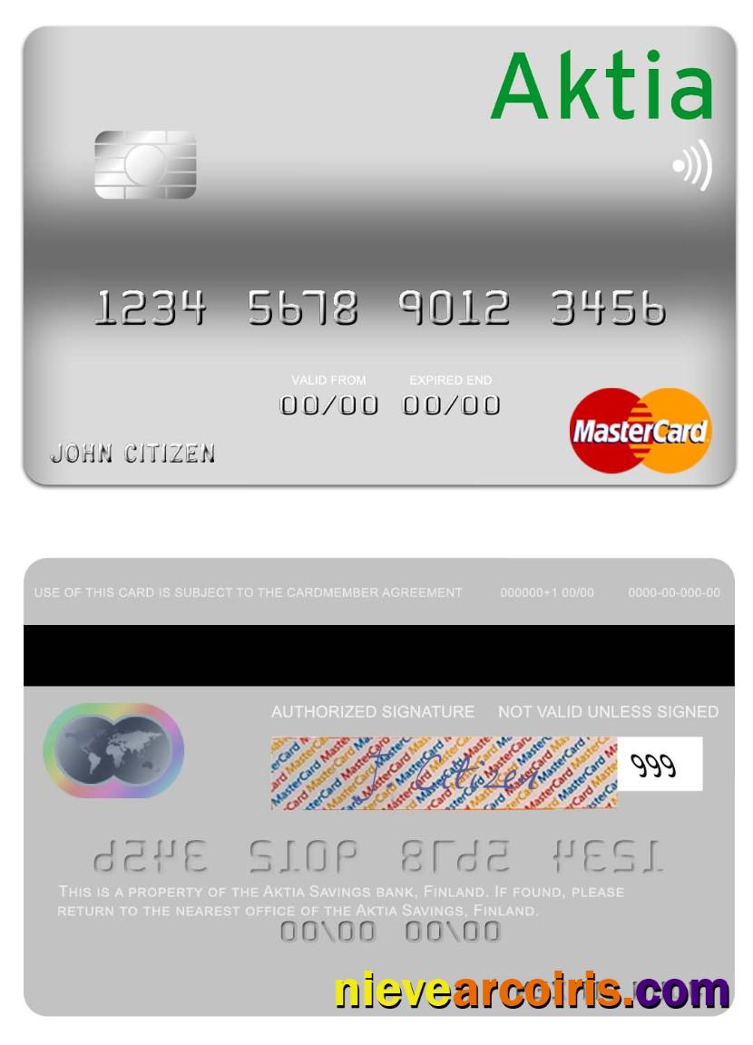 Finland Aktia Savings Bank Mastercard Preview