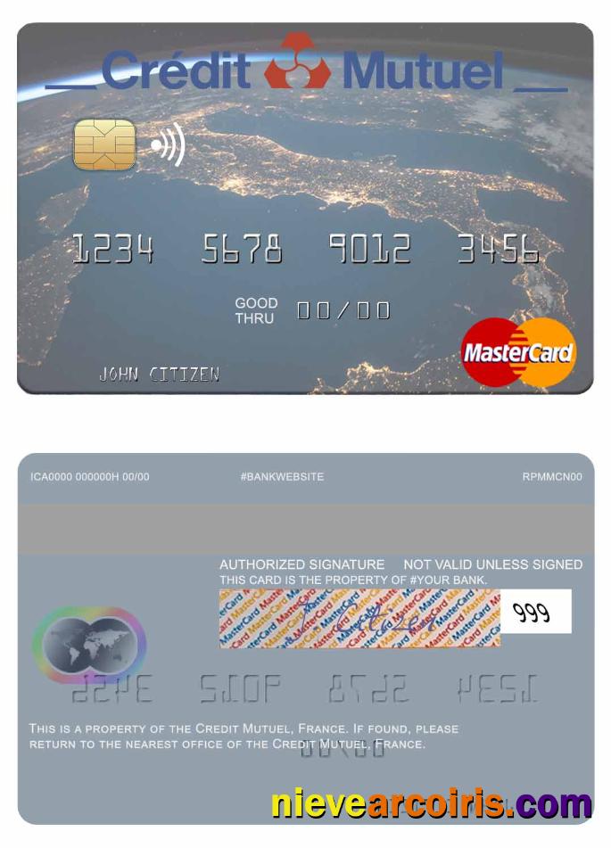 France Credit Mutuel Bank Mastercard Preview