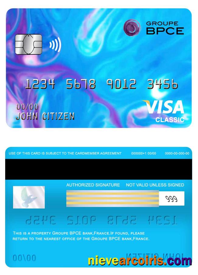 France Groupe BPCE Bank Visa Classic Card Photolook