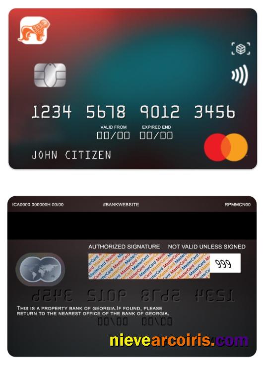 Georgia Bank Of Georgia Standart Mastercard Sample
