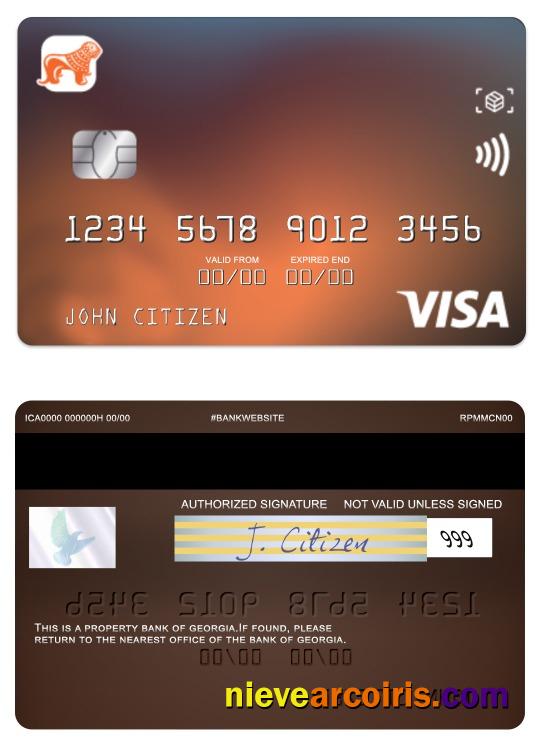Georgia Bank Of Georgia Visa Classic Card Sample