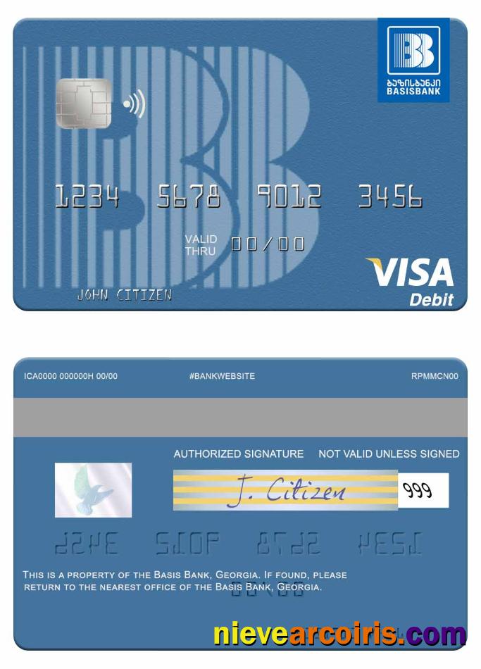 Georgia Basis Bank Visa Debit Card Preview