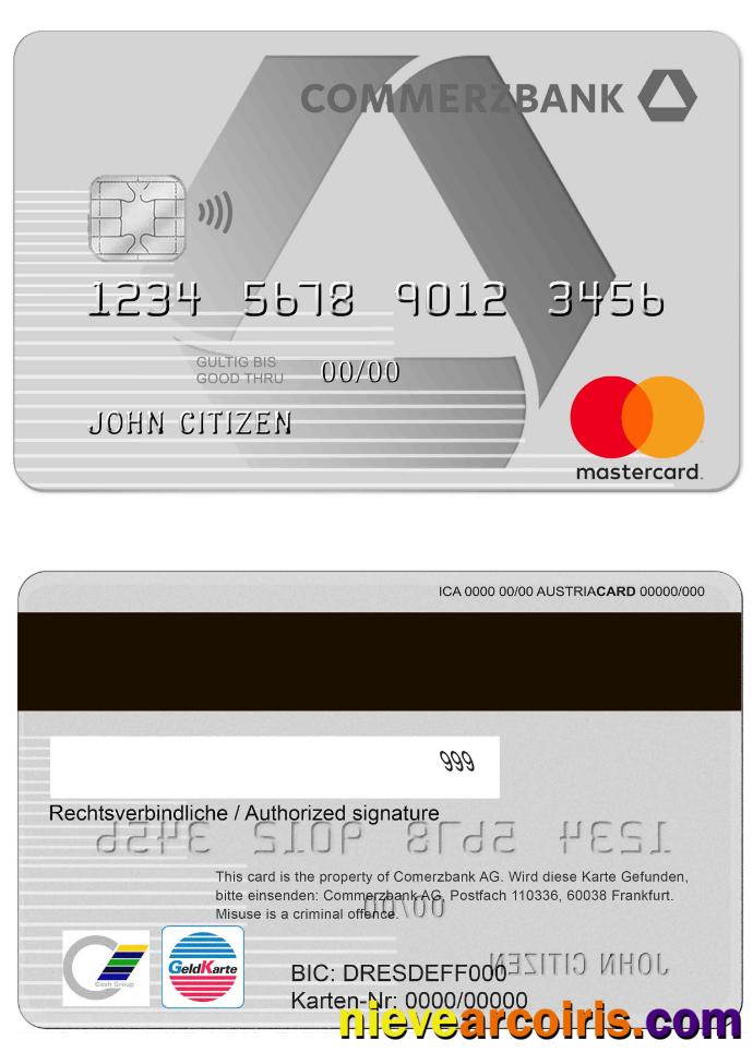 Germany Commerzbank Credit Card Photolook