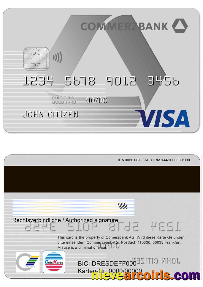 Germany Commerzbank Visa Card Preview