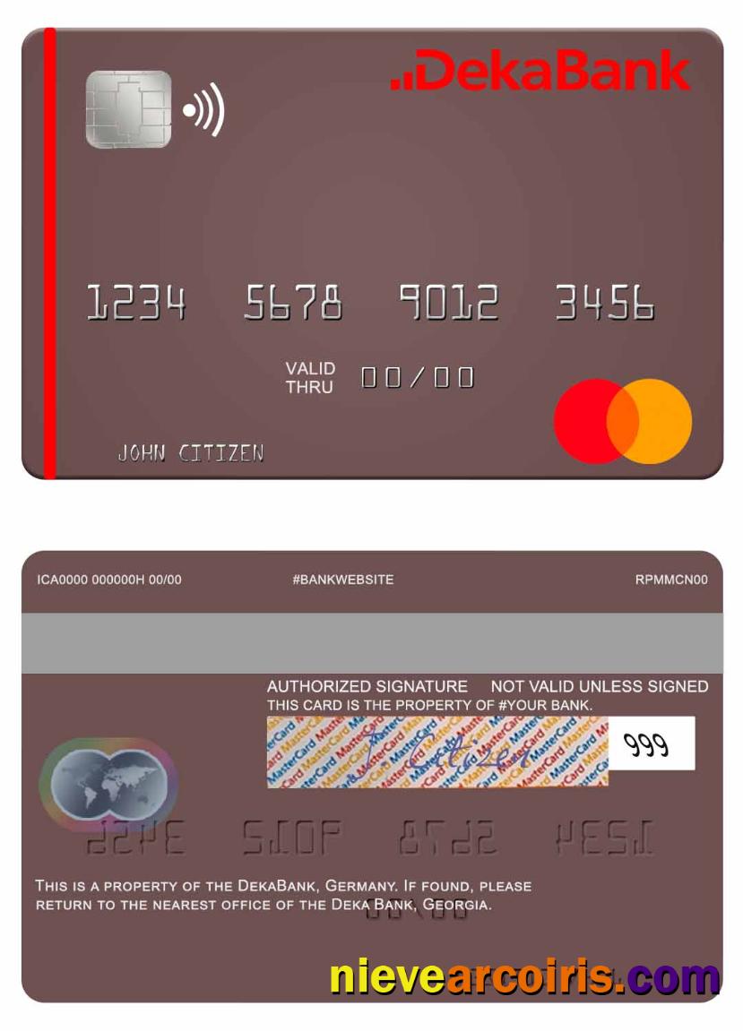 Germany Deka Bank Mastercard Sample