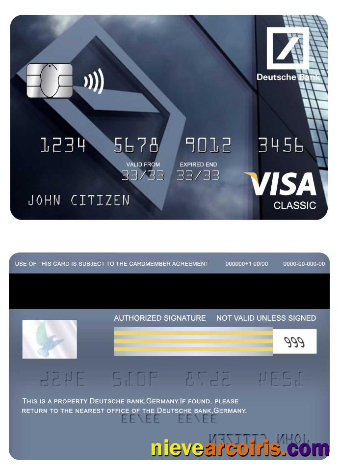 Germany Deutsche Bank Visa Classic Card Preview