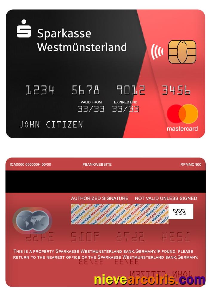 Germany Sparkasse Westmunsterland Bank Mastercard Preview