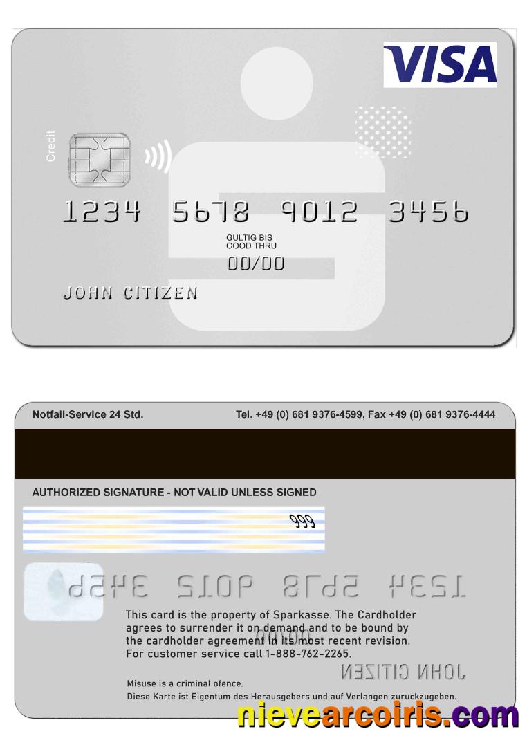 Germany Sparkasse Visa Card Preview