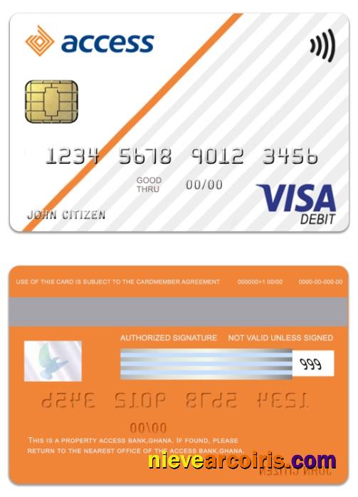 Ghana Access Bank Visa Debit Card Photolook