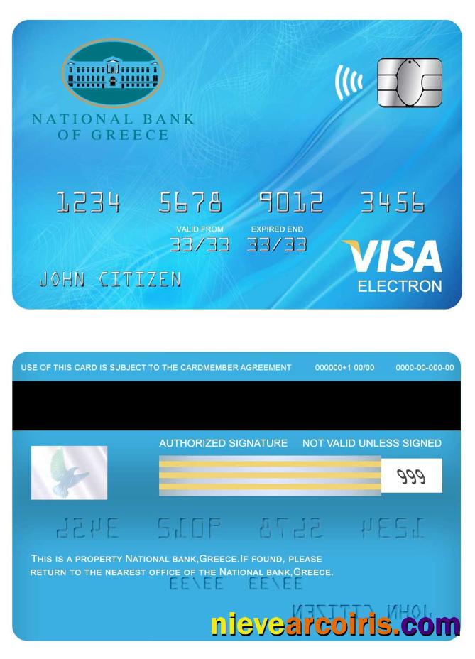 Greece National Visa Electron Card Preview