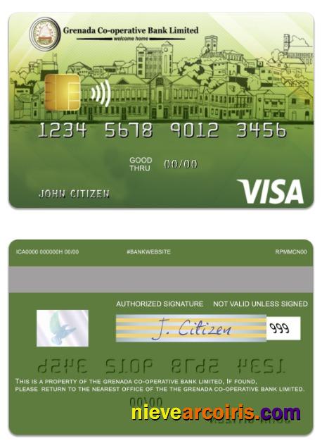 Grenada Co Operative Bank Limited Visa Classic Credit Card Preview