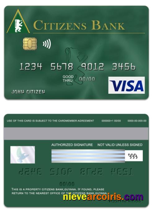 Guyana Citizens Bank Visa Green Card Photolook