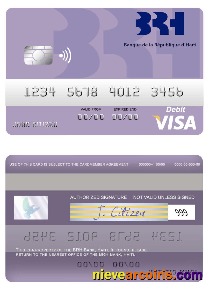 Haiti BRH Bank Visa Debit Card Preview