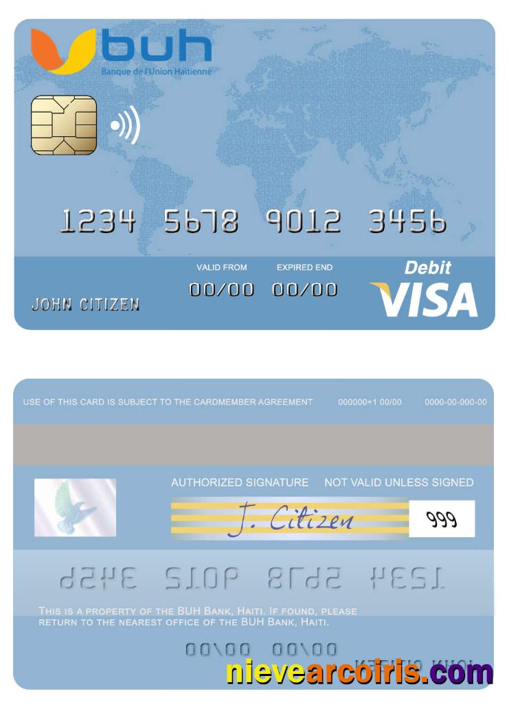 Haiti BUH Bank Visa Debit Card Preview