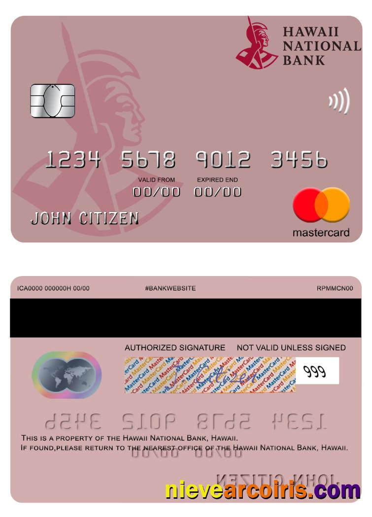 Hawaii Hawaii National Bank Mastercard Photolook