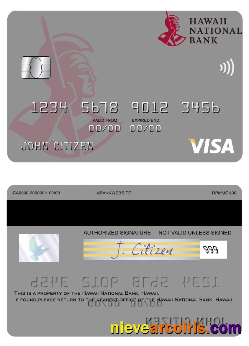 Hawaii, Hawaii National Bank Visa Card Photolook