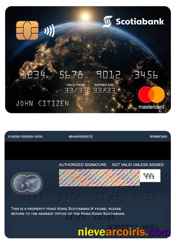 Hong Kong Scotiabank Bank Mastercard Preview