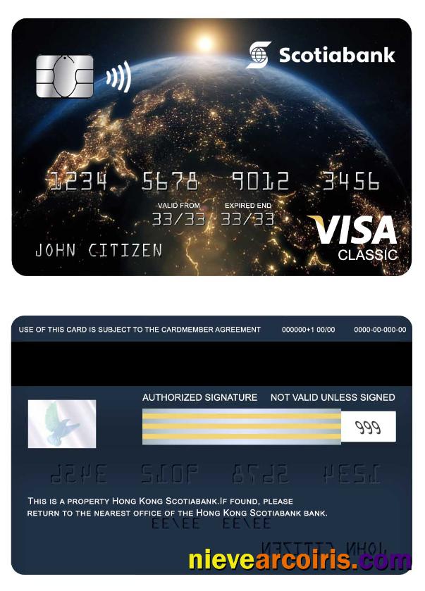 Hong Kong Scotiabank Visa Classic Card Preview