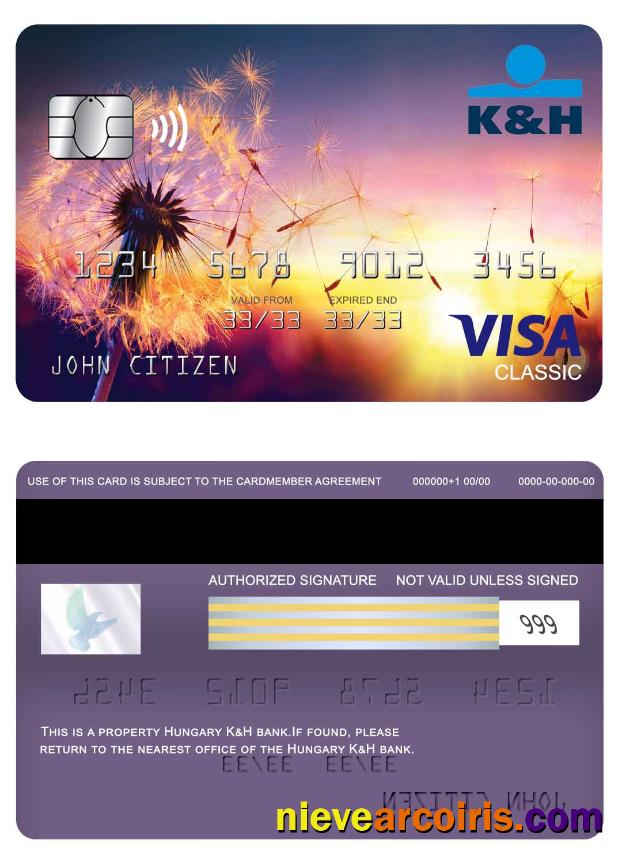 Hungary K&H Visa Classic Card Preview