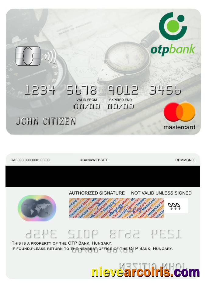 Hungary OTP Bank Mastercard Sample