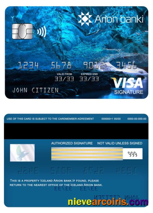 Iceland Arion Visa Signature Card Preview