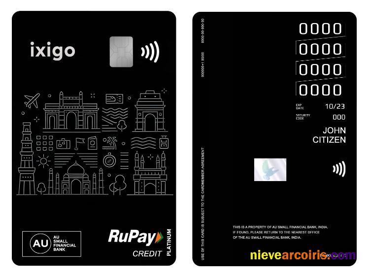 India AU Small Financial Bank RuPay Platinum Credit Vertical Card Preview