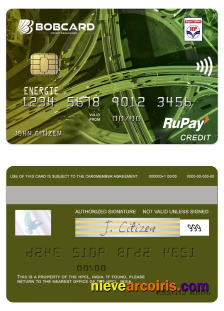 India HPCL Bank Of Baroda ENERGIE Credit Card Preview