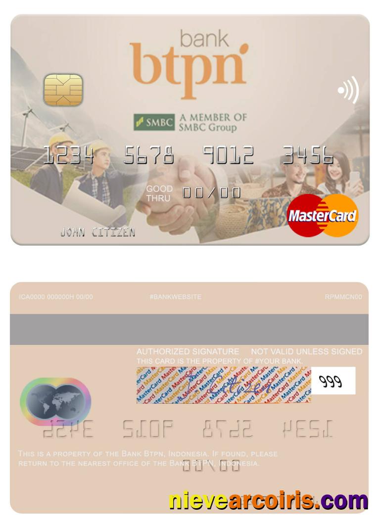 Indonesia Bank BTPN Mastercard Sample
