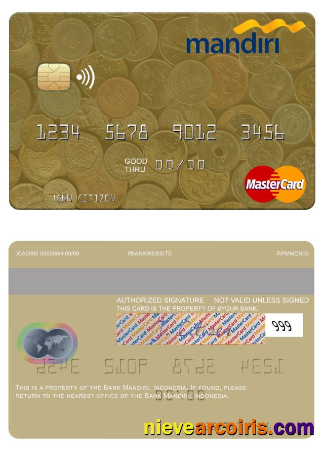 Indonesia Bank Mandiri Mastercard Sample