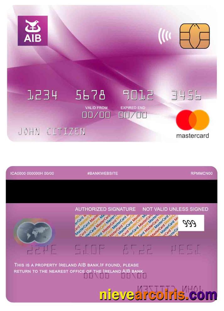 Ireland AIB Bank Mastercard Photolook