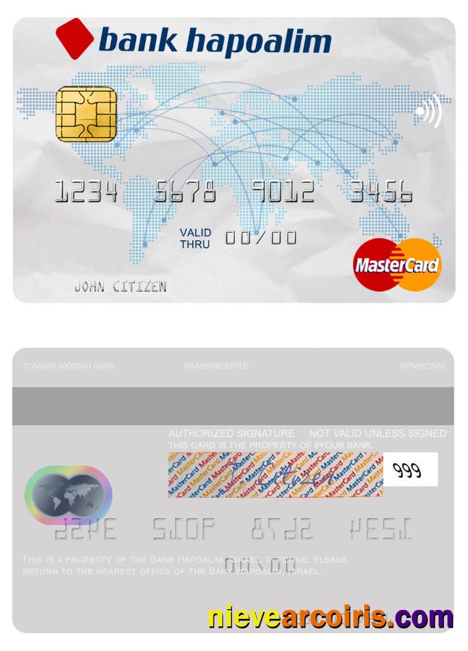 Israel Bank Hapoalim Mastercard Photolook