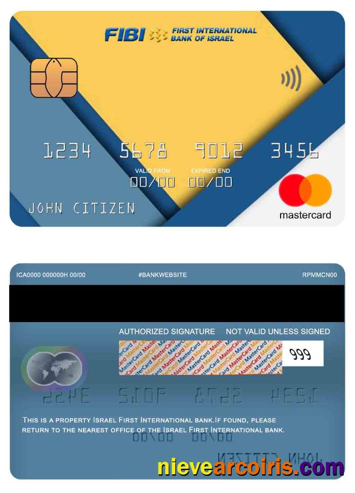 Israel First International Bank Mastercard Photolook