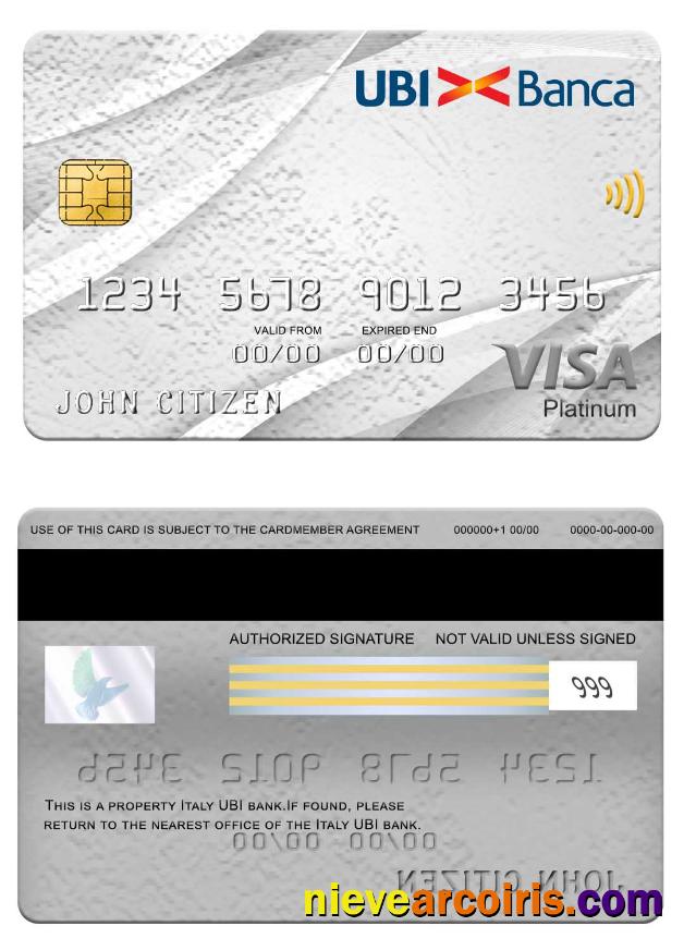 Italy UBI Bank Visa Platinum Card Preview