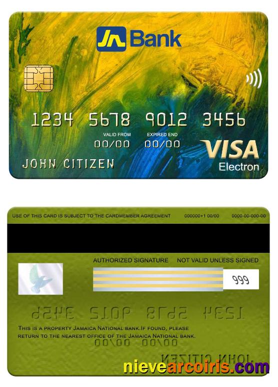 Jamaica National Bank Visa Electron Card Photolook