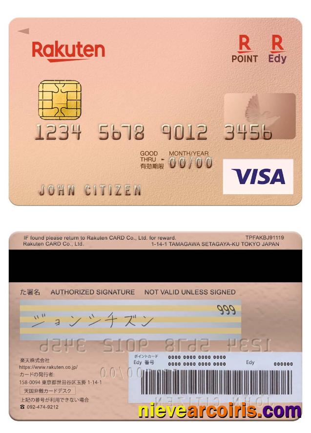 Japan Rakuten Bank Visa Card Preview
