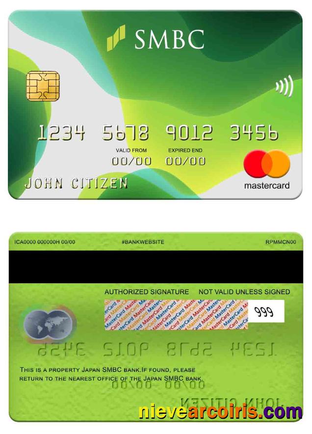 Japan SMBC Bank Mastercard Sample