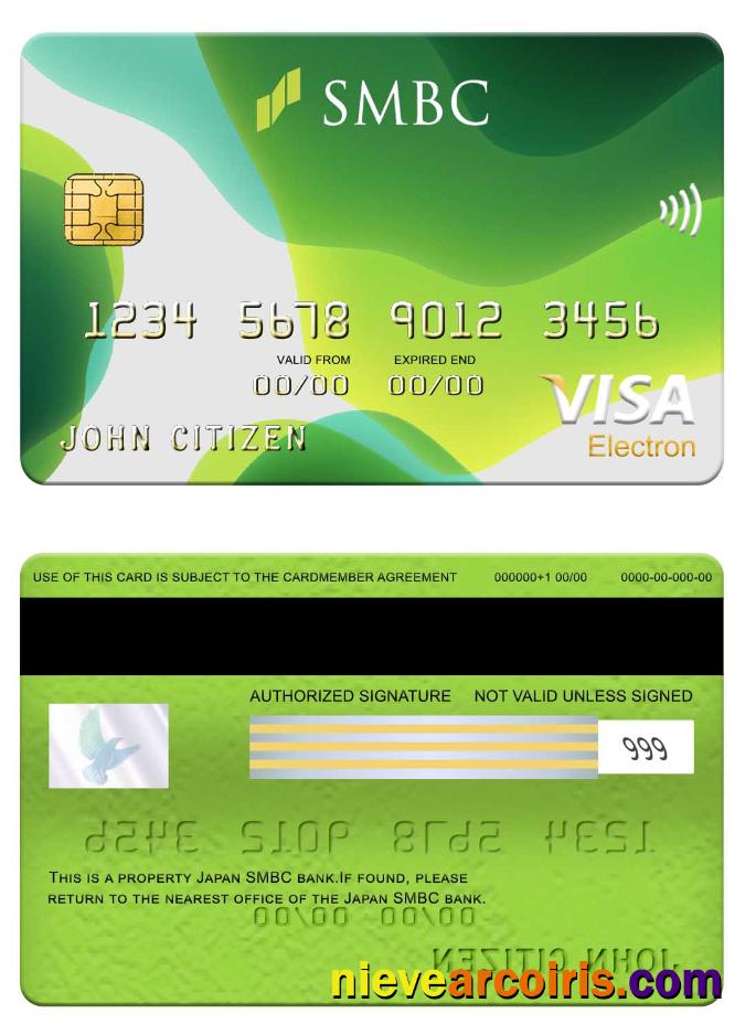 Japan SMBC Bank Visa Electron Card Preview