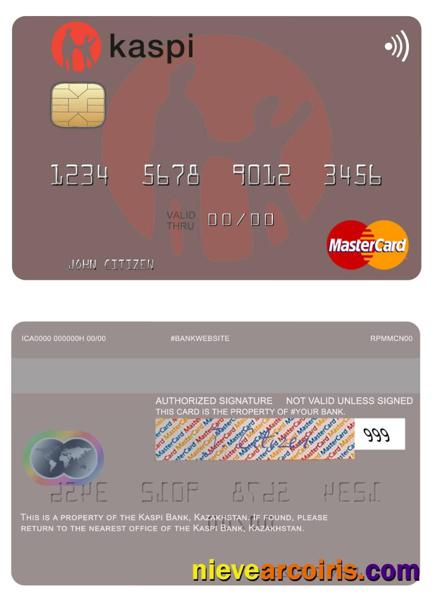 Kazakhstan Kaspi Bank Mastercard Preview