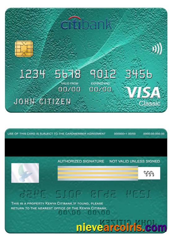 Kenya Citibank Visa Classic Card Photolook