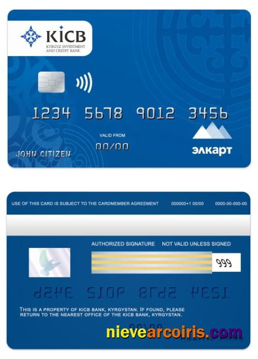 Kyrgystan KICB Bank Elcard Card Photolook