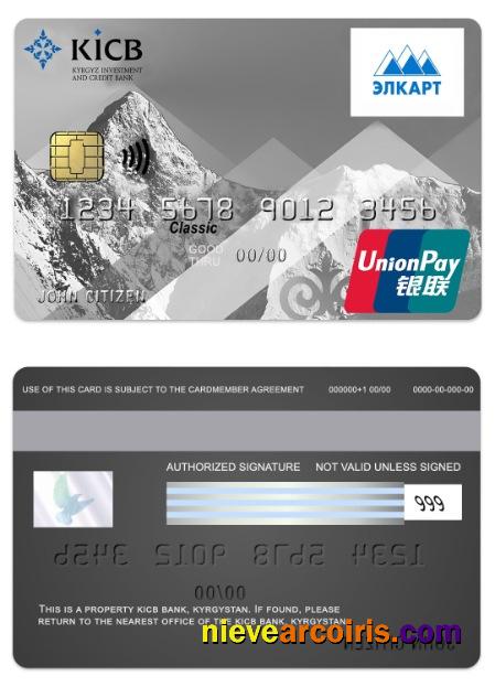 Kyrgyzstan KICB Bank UnionPay Classic Card Preview