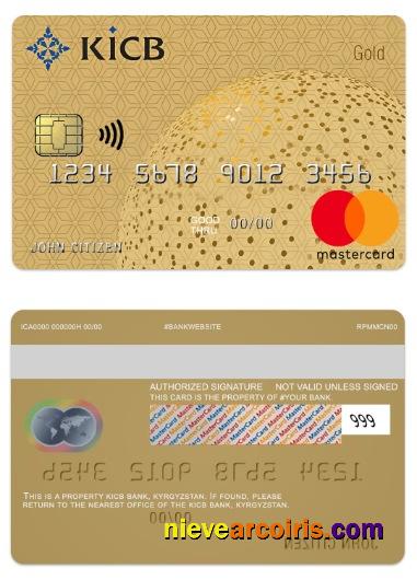 Kyrgyzstan KICB Bank Gold Mastercard Photolook
