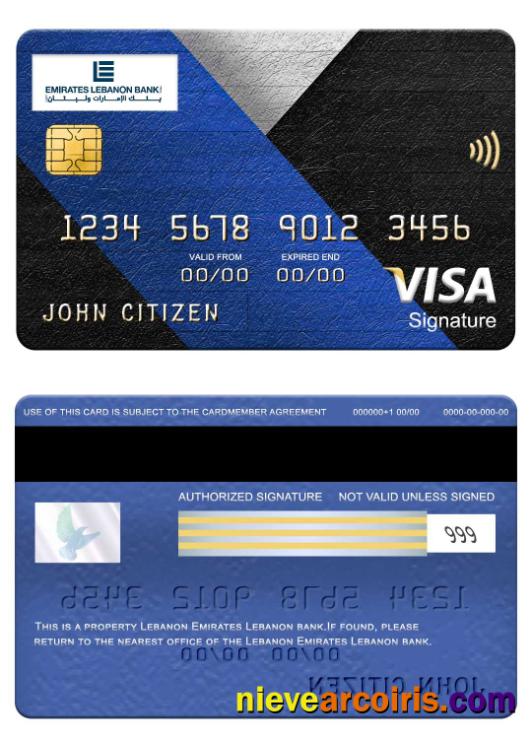 Lebanon Emirates Lebanon Bank Visa Signature Card Photolook