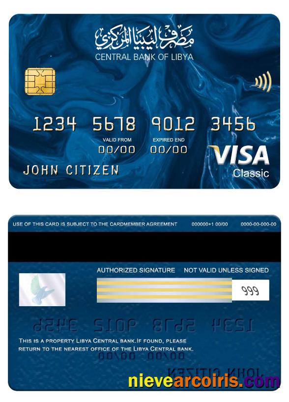 Libya Central Bank Visa Classic Card Preview