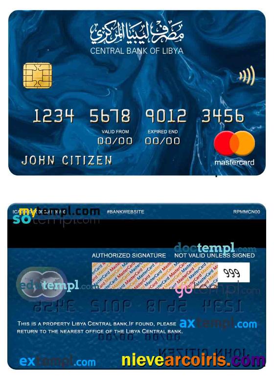Libya Central Bank Mastercard Sample